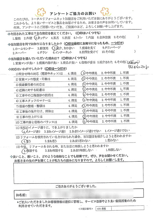 池田市 Y様 キッチン工事