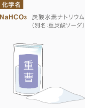 [化学名]:NaHCO3 炭酸水素ナトリウム